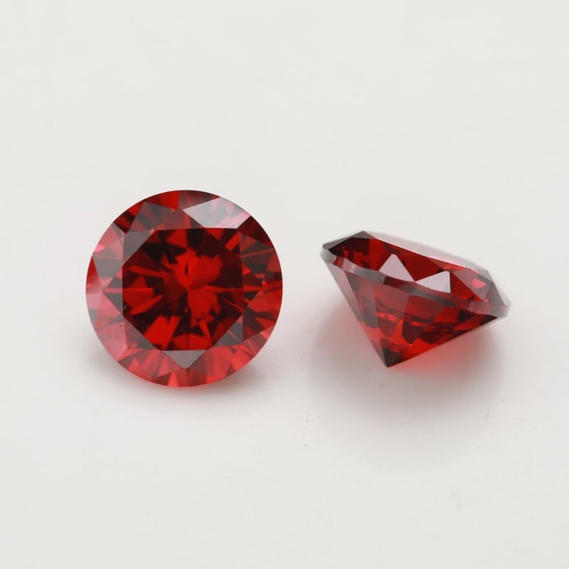 gepas WUZHOUGEMS 1-12mm AAAAA Round Garnet Color Cubic Zirconia Stone Loose CZ Stones For Jewelry Making - Image 2